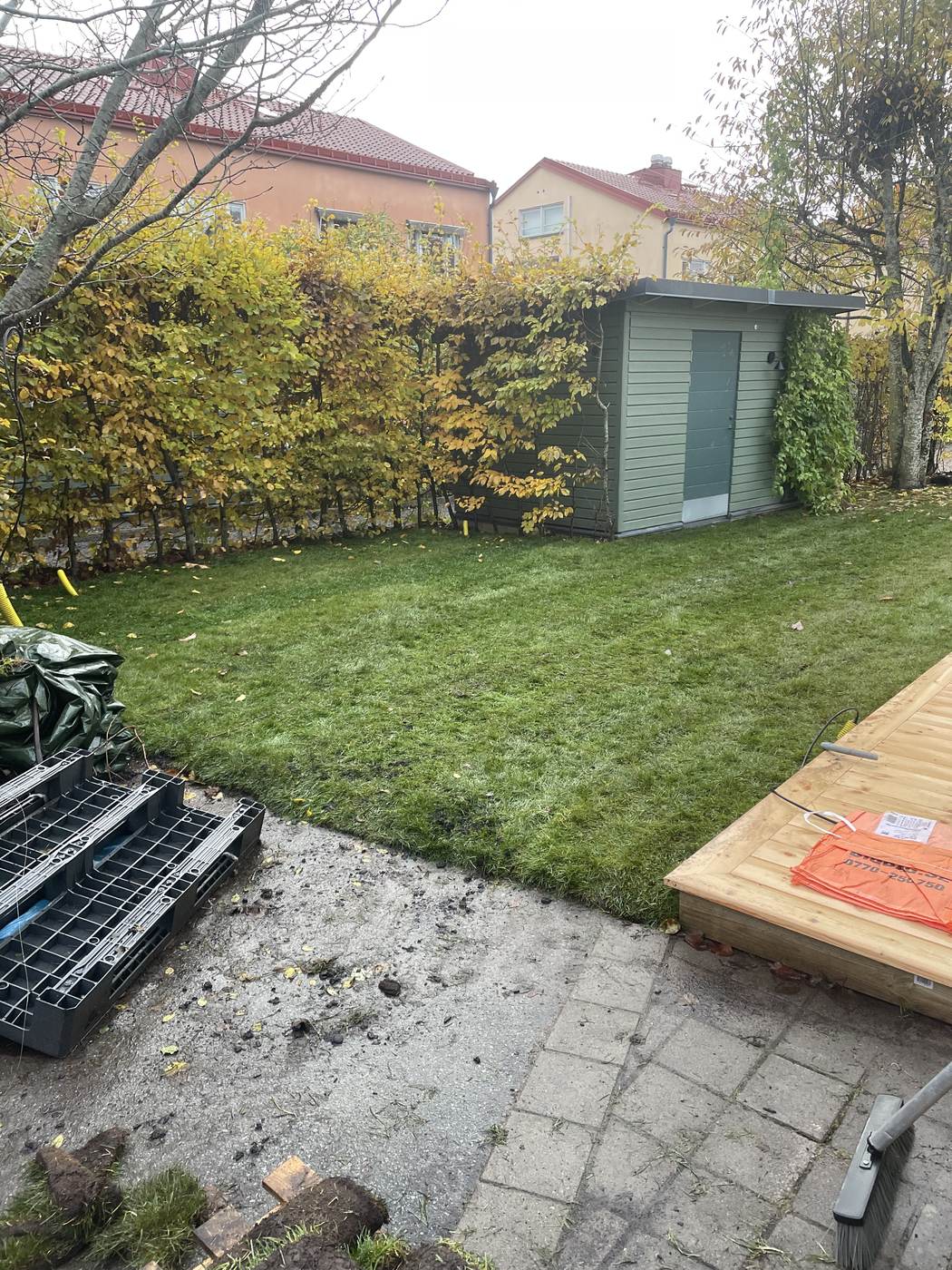 Ny trall i kärnfuru under uppbyggnad